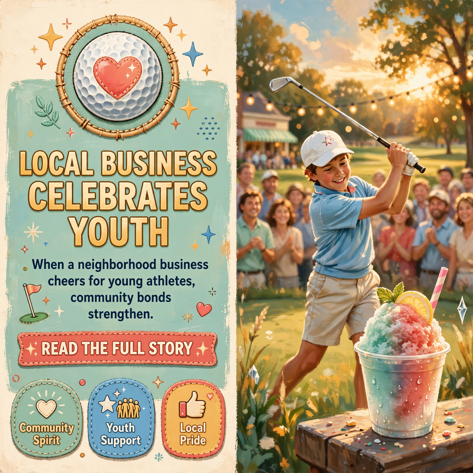 Featured image for "🏌️ Local Business Cheers on Young Golfers - Community Spirit on the Course"