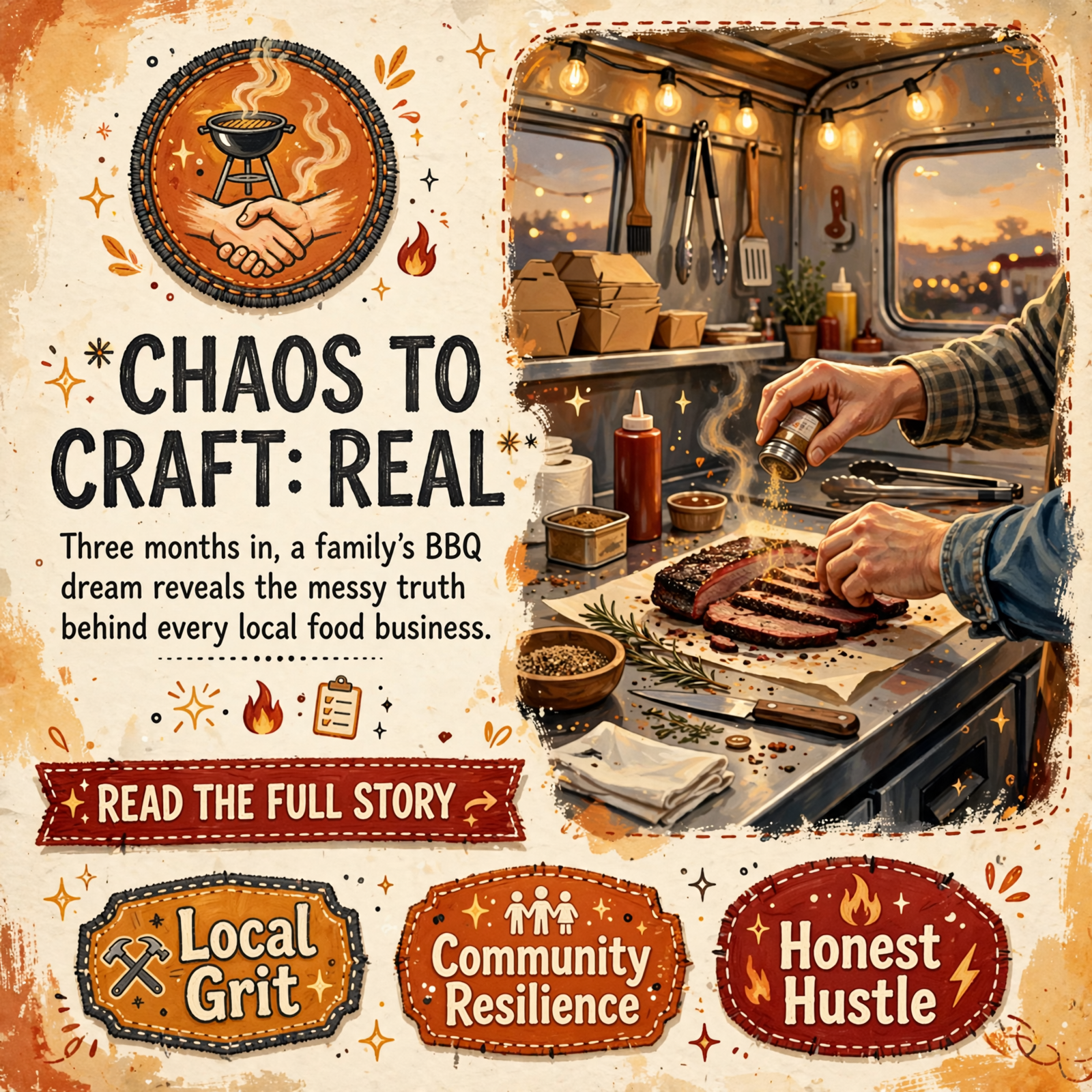 Featured image for "🍖 From "How Hard Could It Be?" to Running a Food Trailer - Big Man's Meat Shack Shares the Reality Behind the Dream"