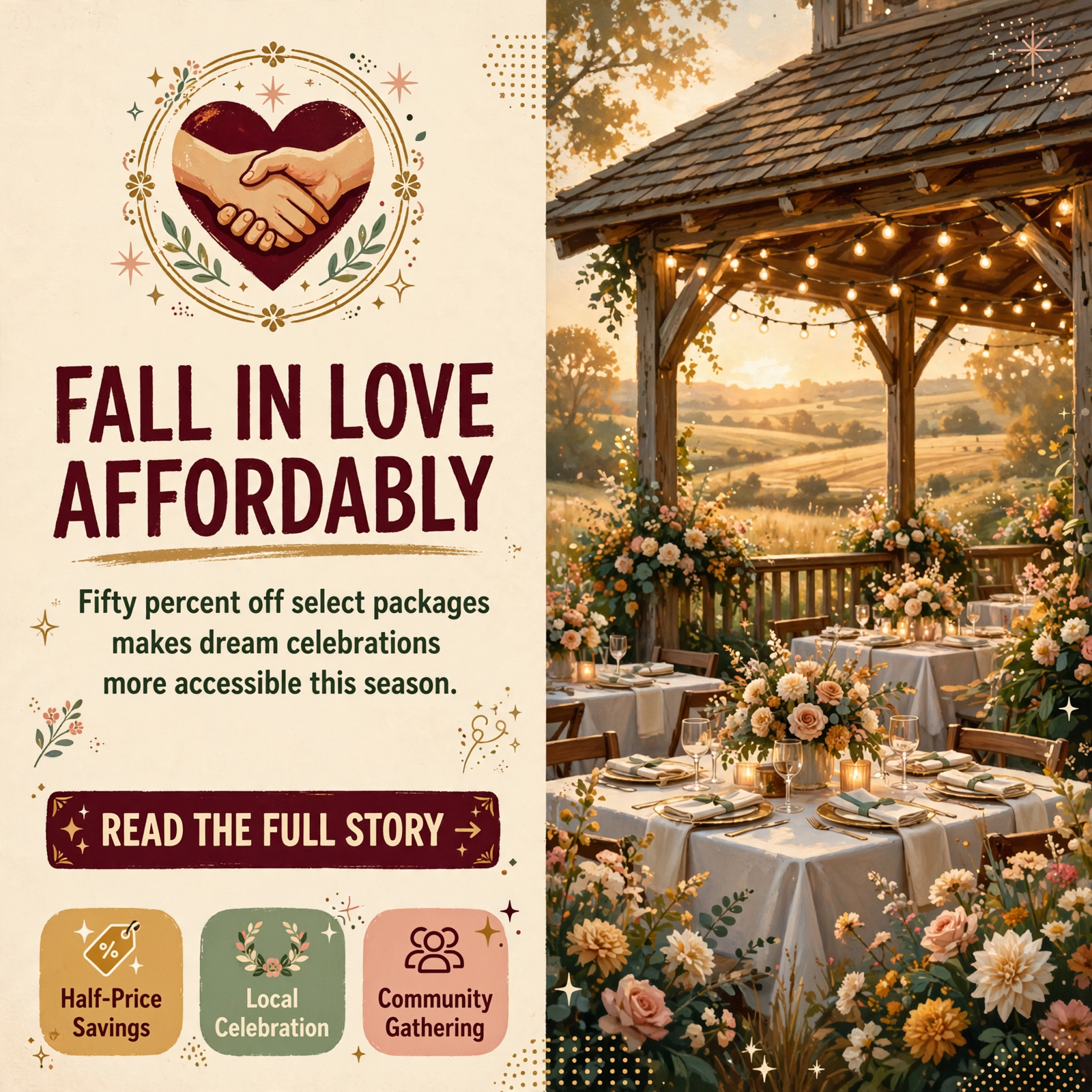 Featured image for "🎉 Rosewood Farm Weddings & Events Venue Launches "Fall in Love with Your Venue" Special in Whitwell"