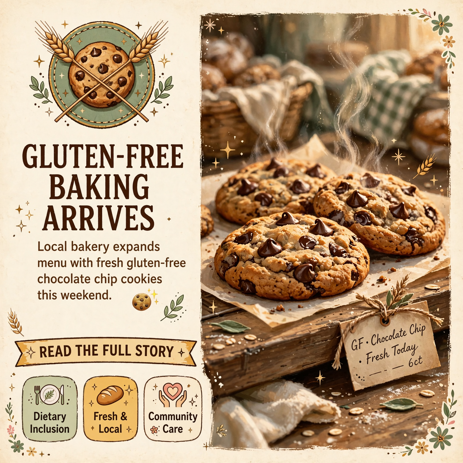Featured image for "🍪 Viola Valley Bakery & Goods Introduces Gluten-Free Chocolate Chip Cookies"