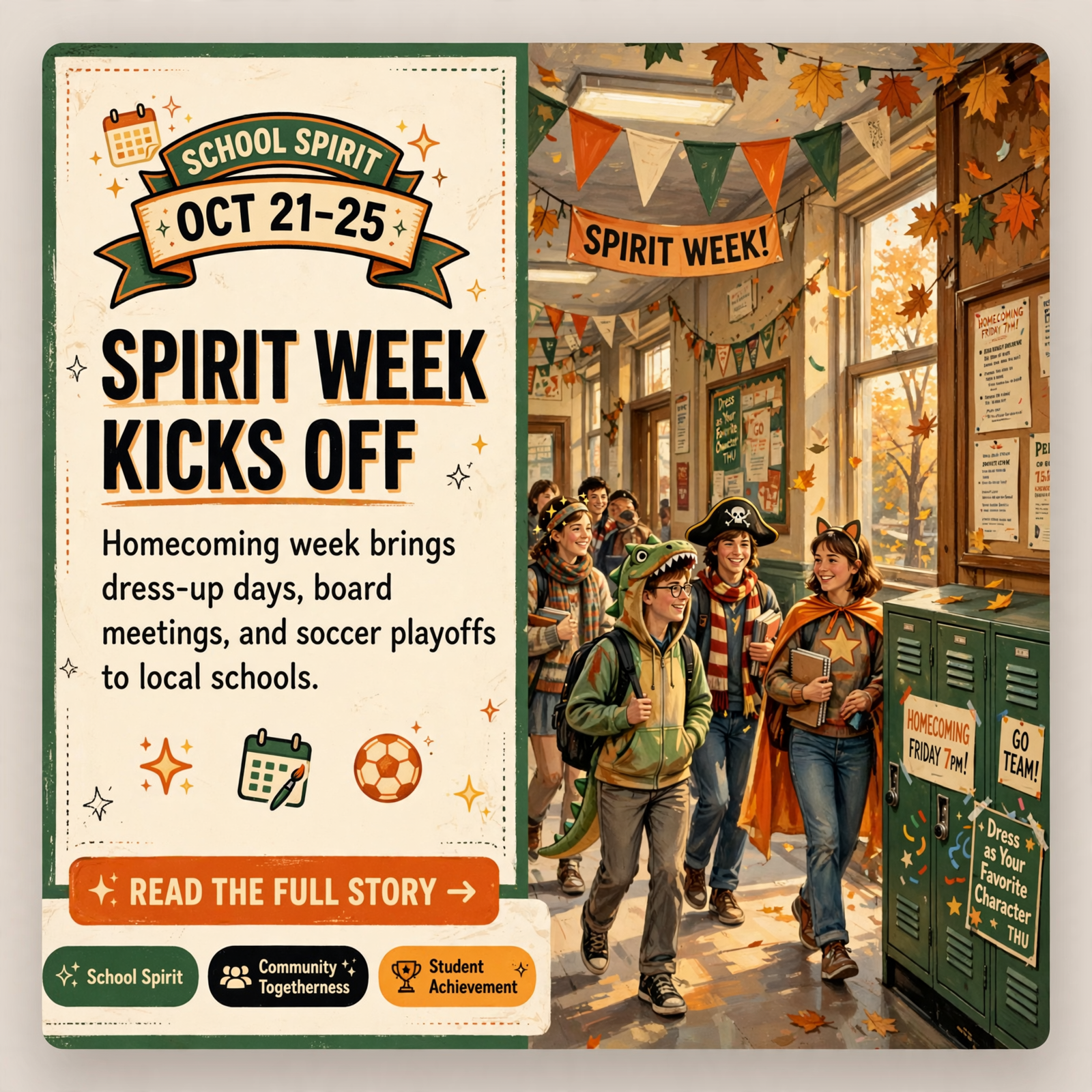 ๐ซ Homecoming Week Starts Monday: Dress-Up Days, Board Night and a Big Soccer Week โ Featured Image Featured image for "๐ซ Homecoming Week Starts Monday: Dress-Up Days, Board Night and a Big Soccer Week"