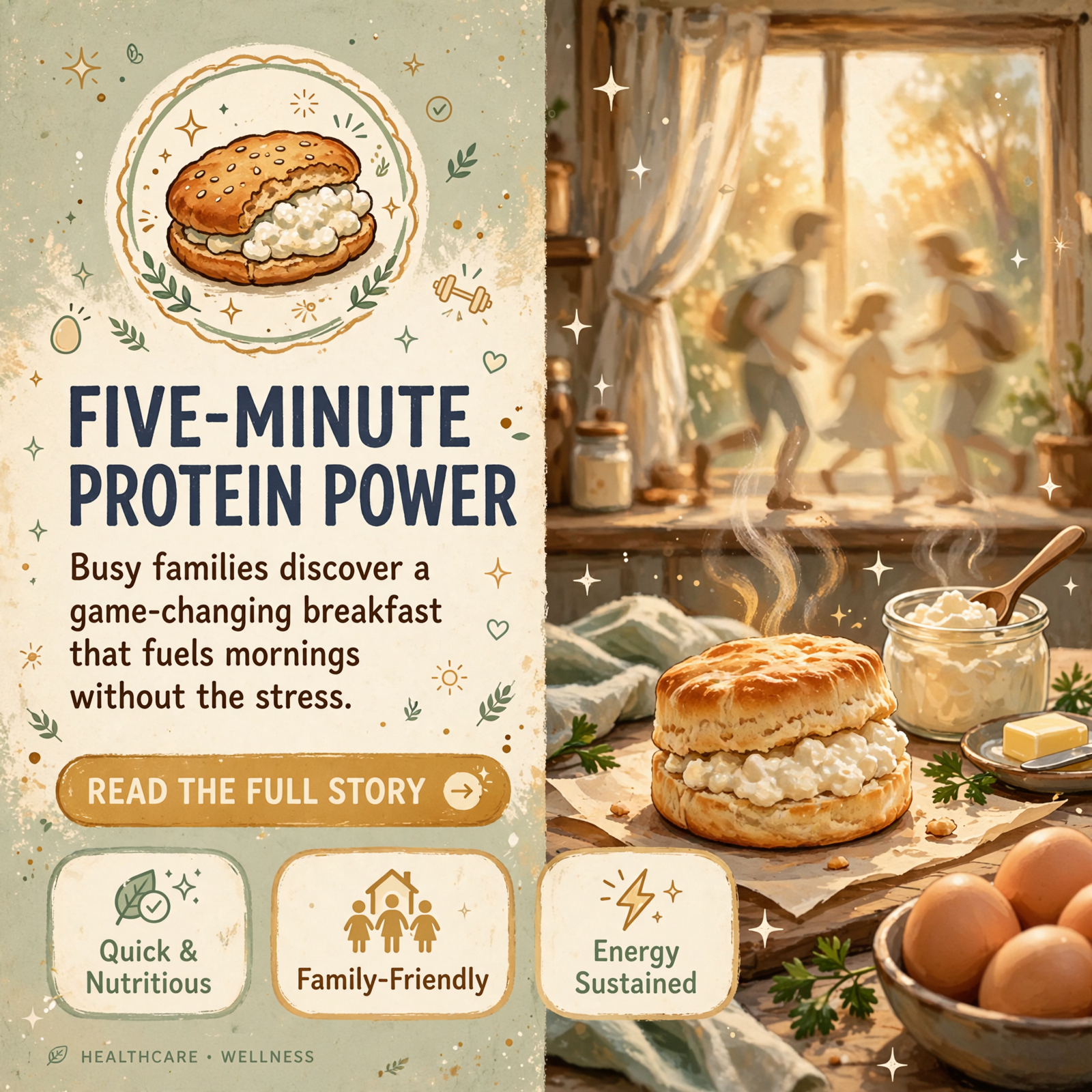 Featured image for "🥣 Quick High-Protein Breakfast Biscuit Recipe for Busy Mornings"