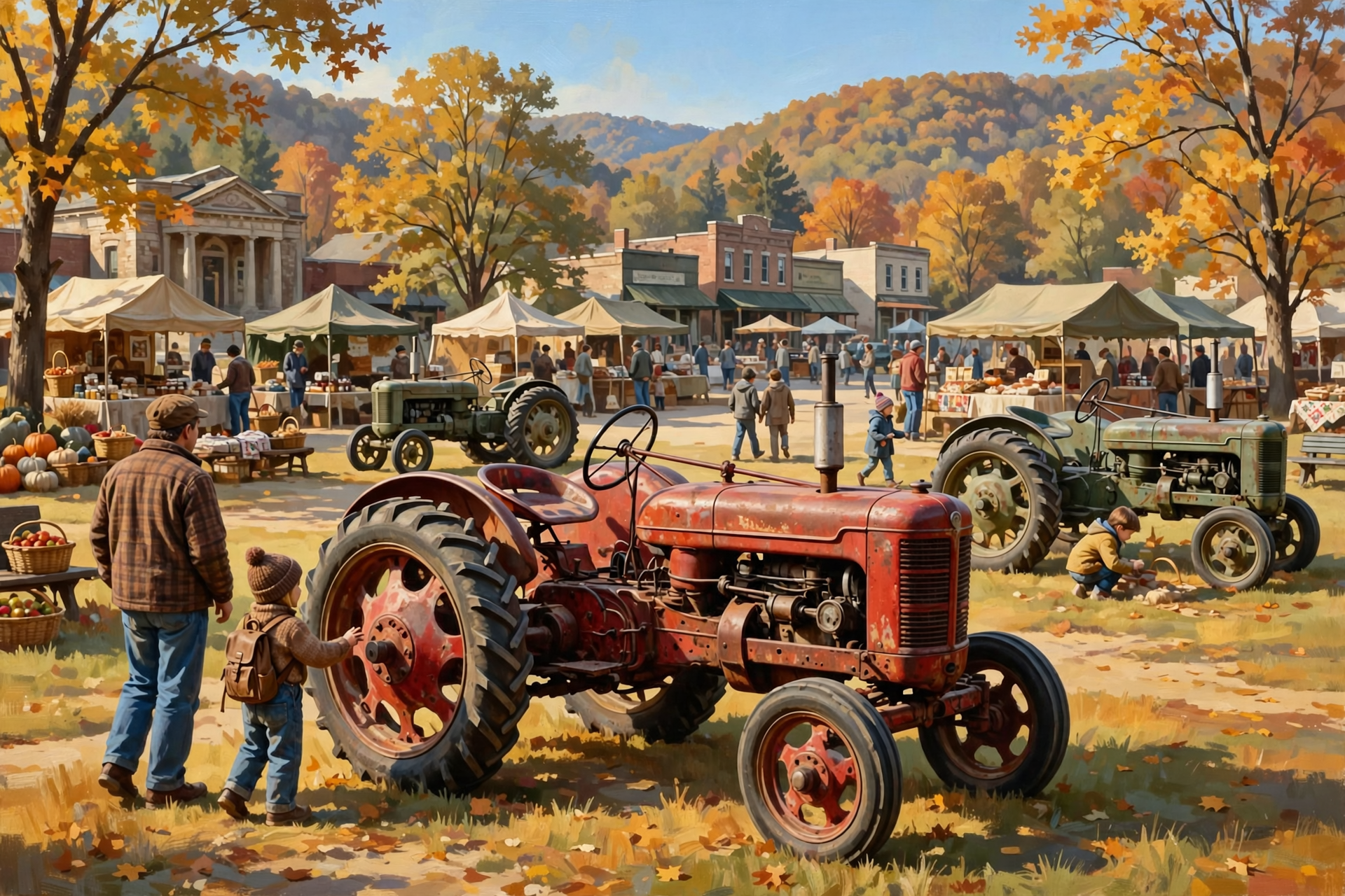 Illustration for 🚜 Sat.–Sun., Oct. 17–18: Free Tractors Downtown + Youth Vendors Saturday