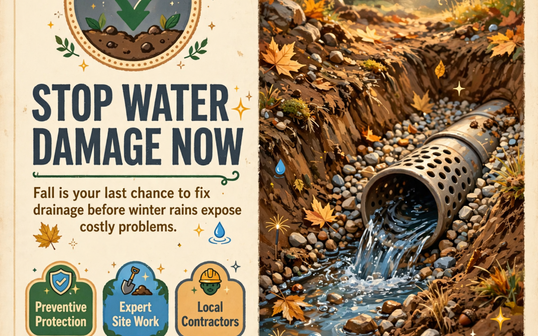 🌧️ Why Fall Is the Best Time to Fix Drainage Problems Before Winter Rains Hit