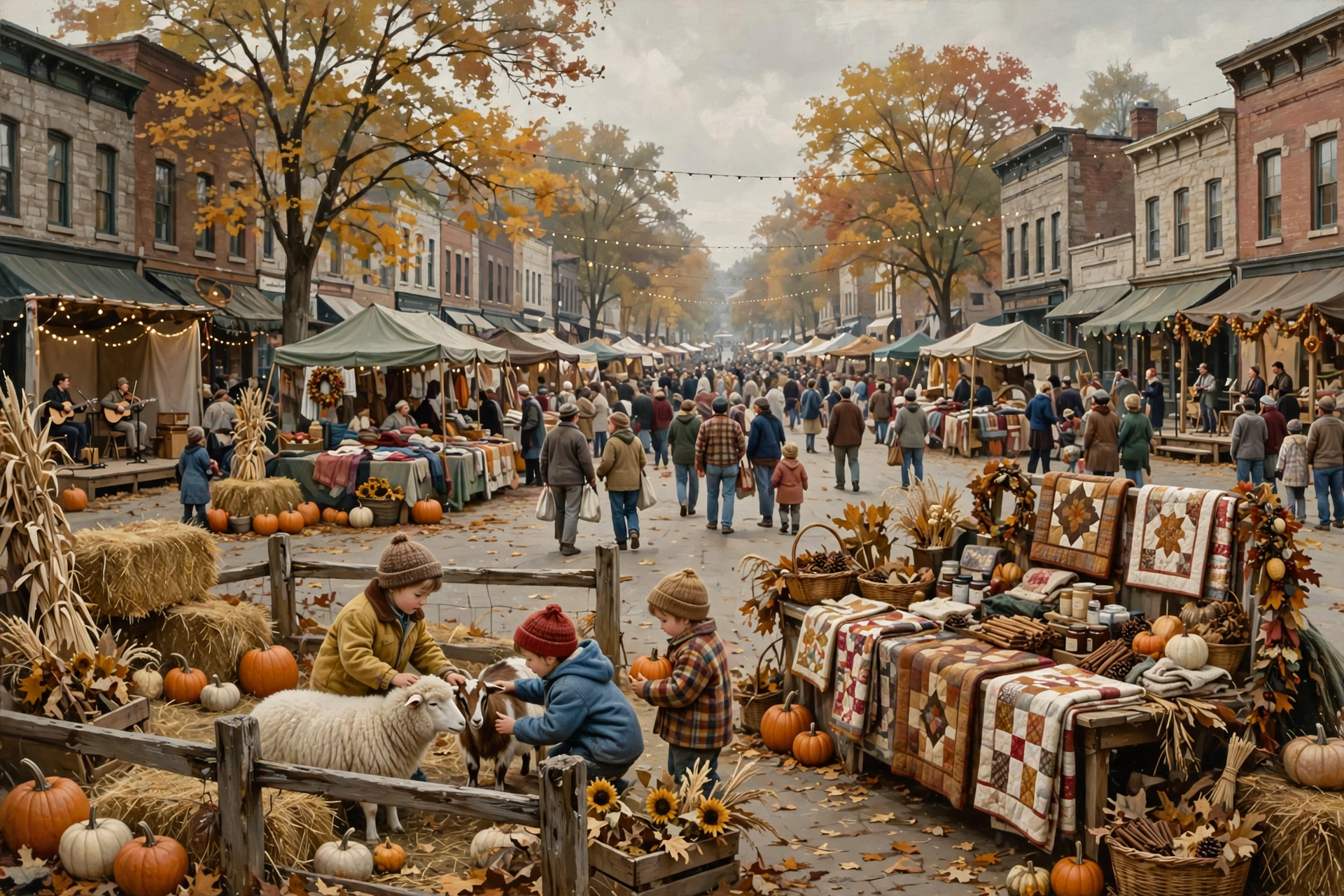 Illustration for 🎃 A Whole Downtown Turns Into Pumpkintown in Athens