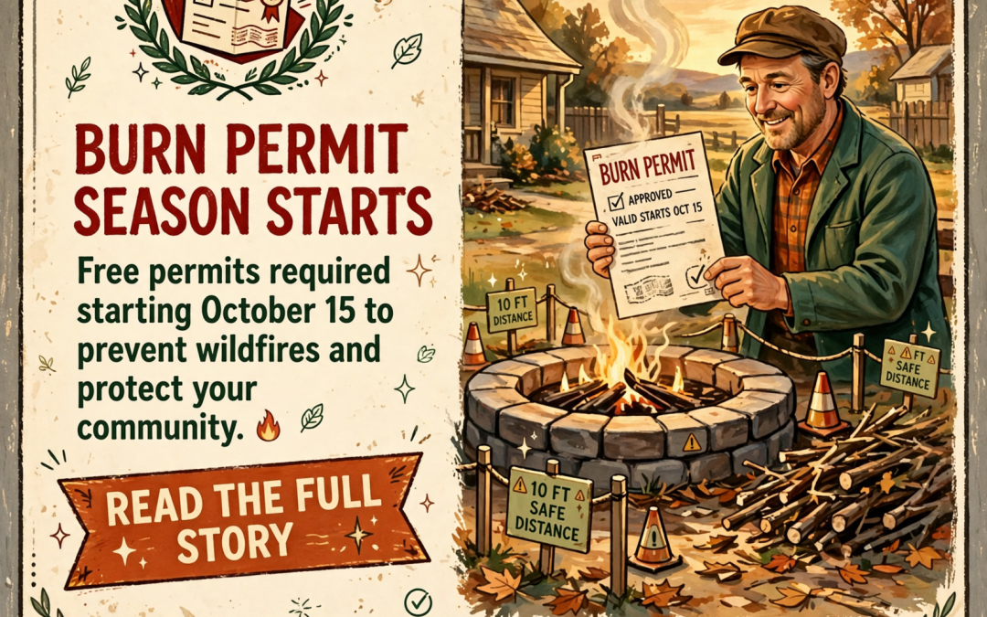 🔥 Tennessee Burn Permit Requirement Begins October 15 – What Residents Need to Know