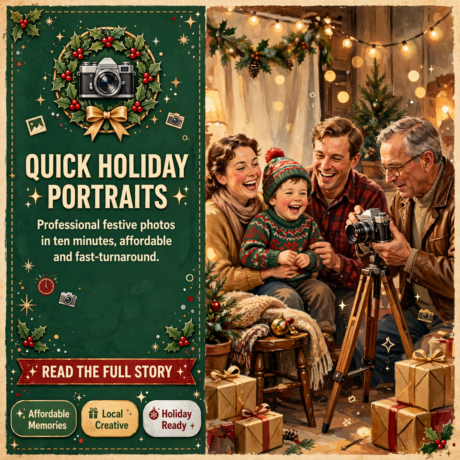 Featured image for "🎄 Christmas Mini Photo Sessions Come to Cookeville - Quick, Festive, and Affordable"