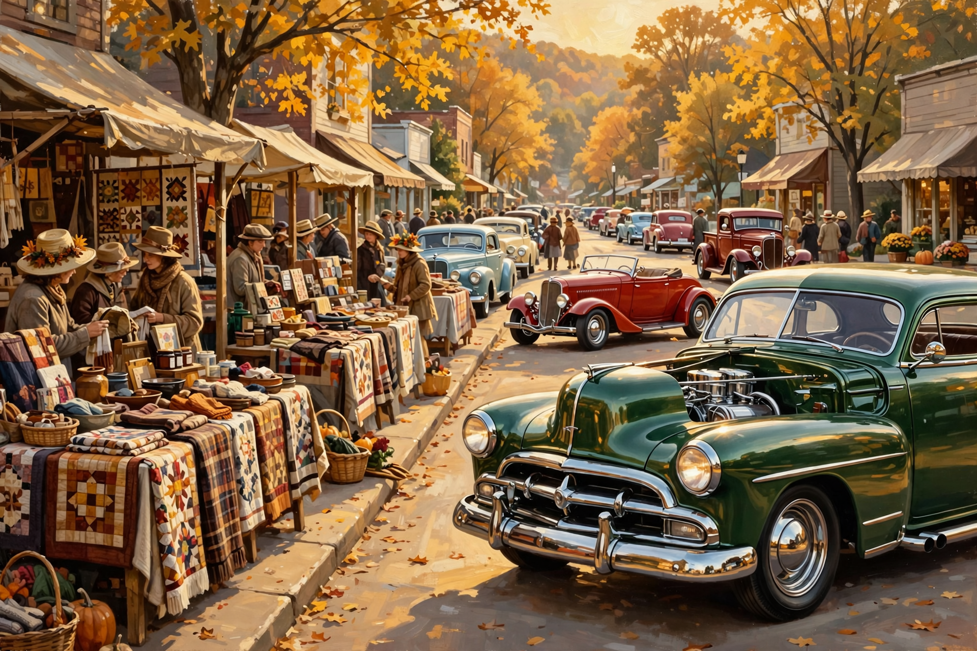 Illustration for 🎩 Hats, Hot Rods and a Tea Party on the Porch at Altamont's Autumn Stomp