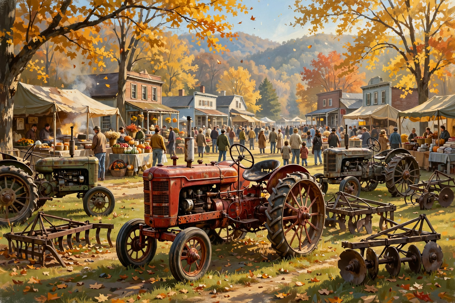 Illustration for 🚜 Sat.–Sun., Oct. 17–18: Free Tractors + Food Booths Downtown