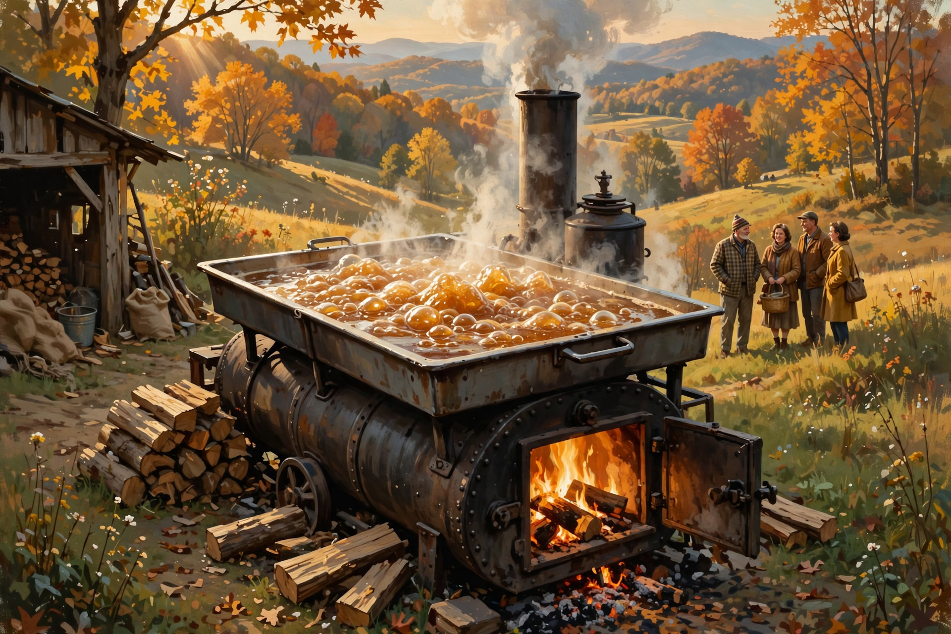 Illustration for 🍯 Watch Sweet Sorghum Boil Down the Old Way at Muddy Pond