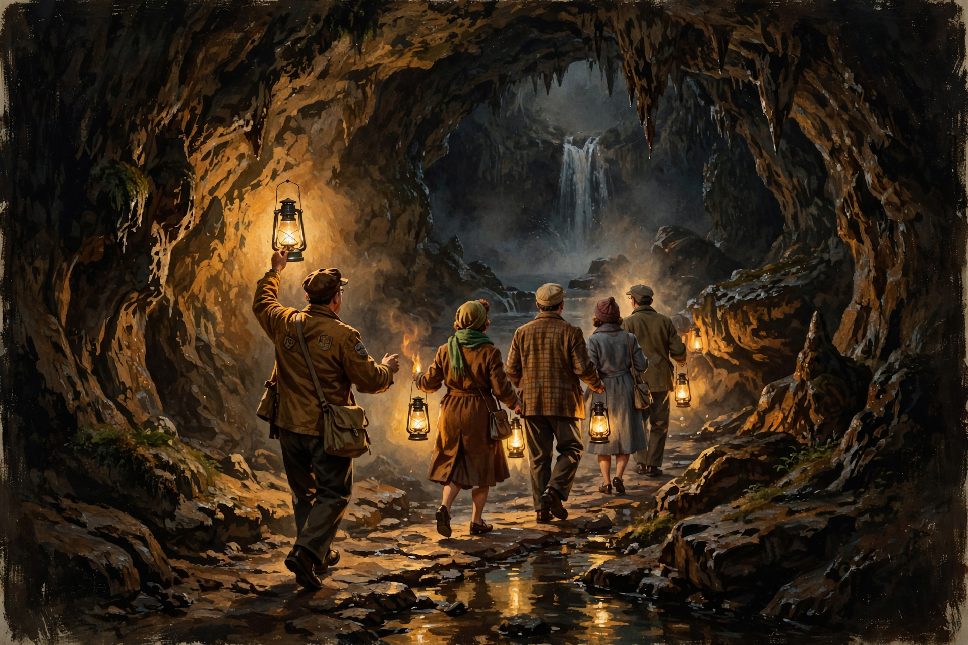Illustration for 🏮 Hear Ruby Falls' Ghost Stories by Lantern Light
