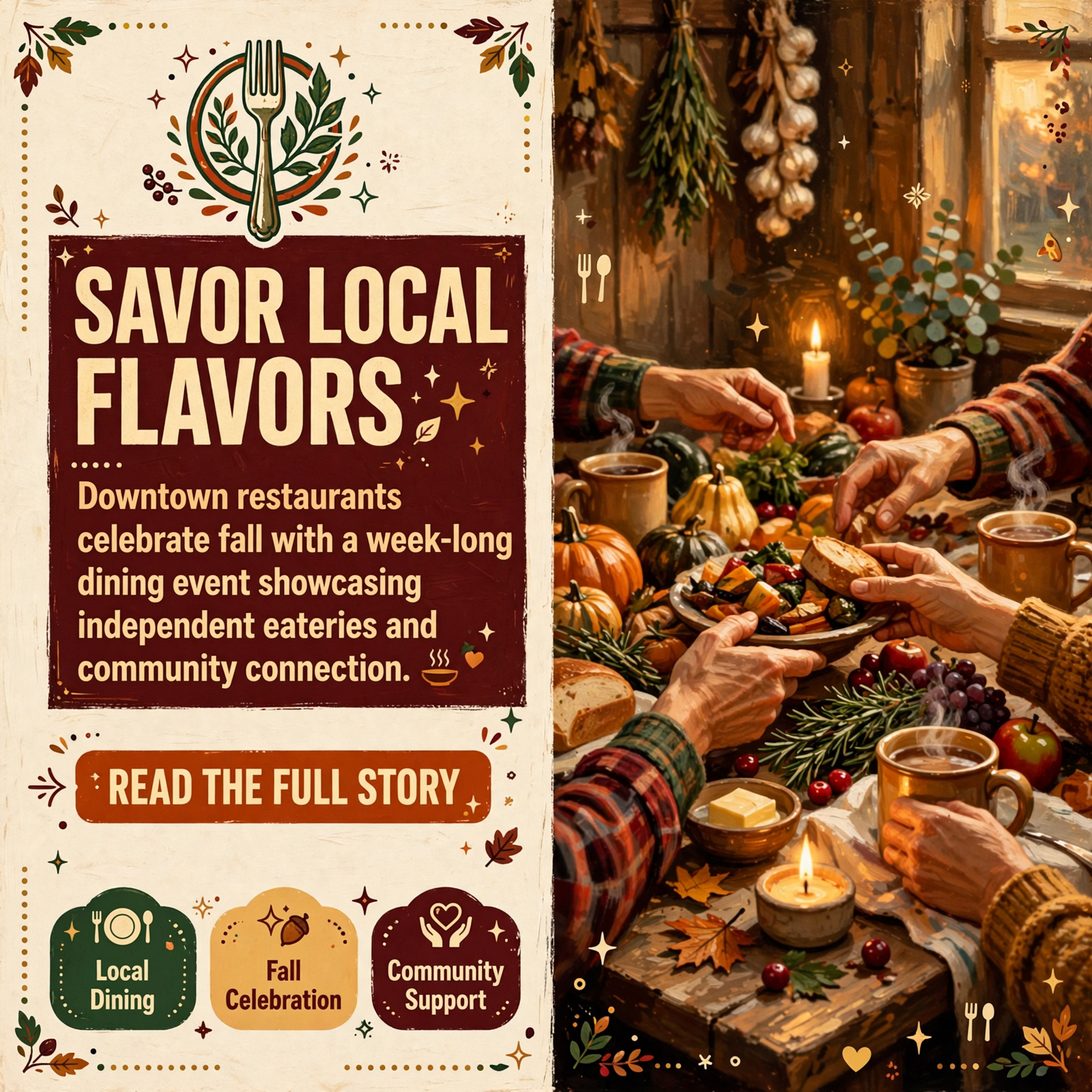 Featured image for "🍂 Tennessee Main Street Restaurant Week Brings Fall Flavors to Downtown McMinnville Through October 11th"