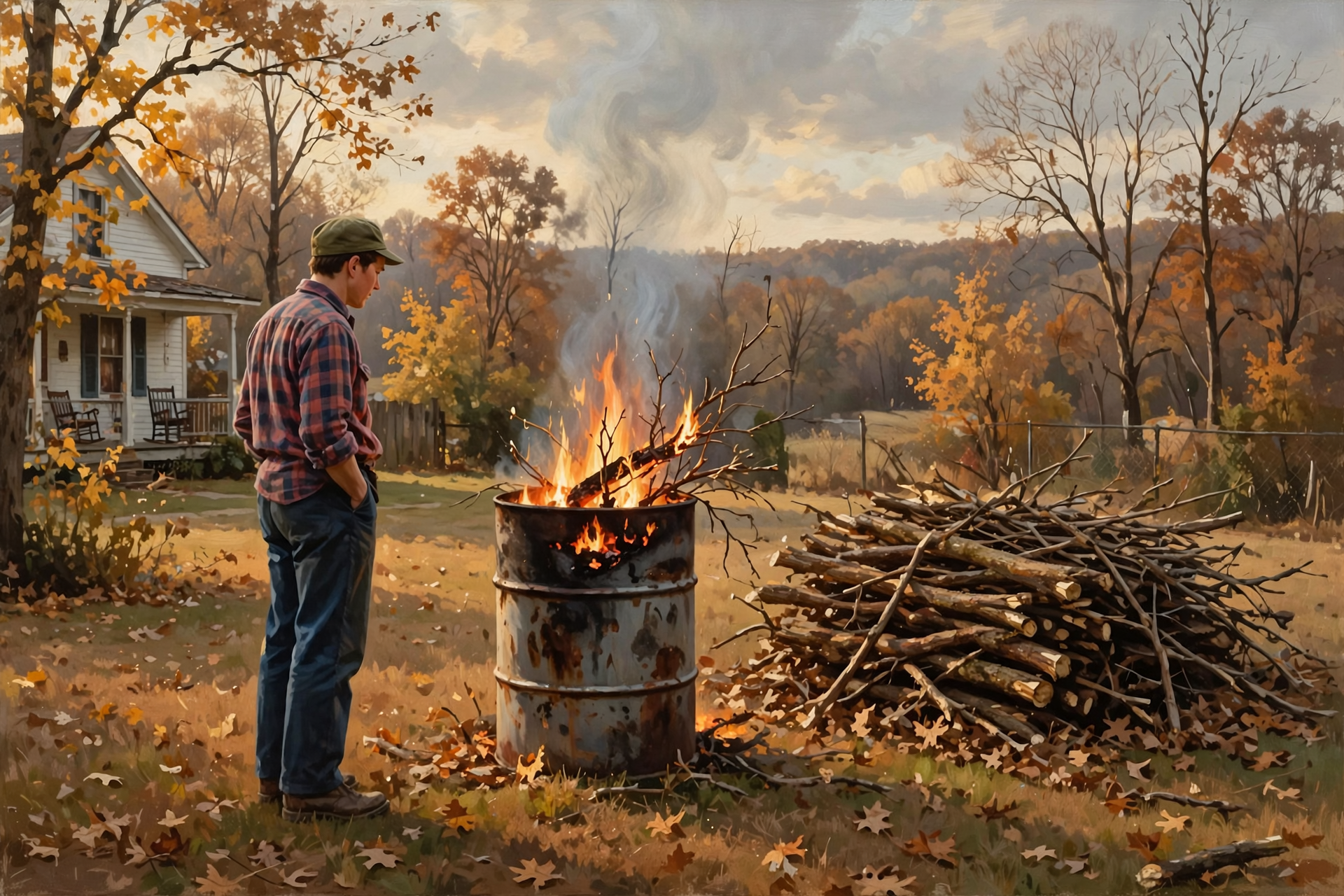 Illustration for 🔥 Burn Permits Start Oct. 15 — Storm Limbs Wait for a Calm Day