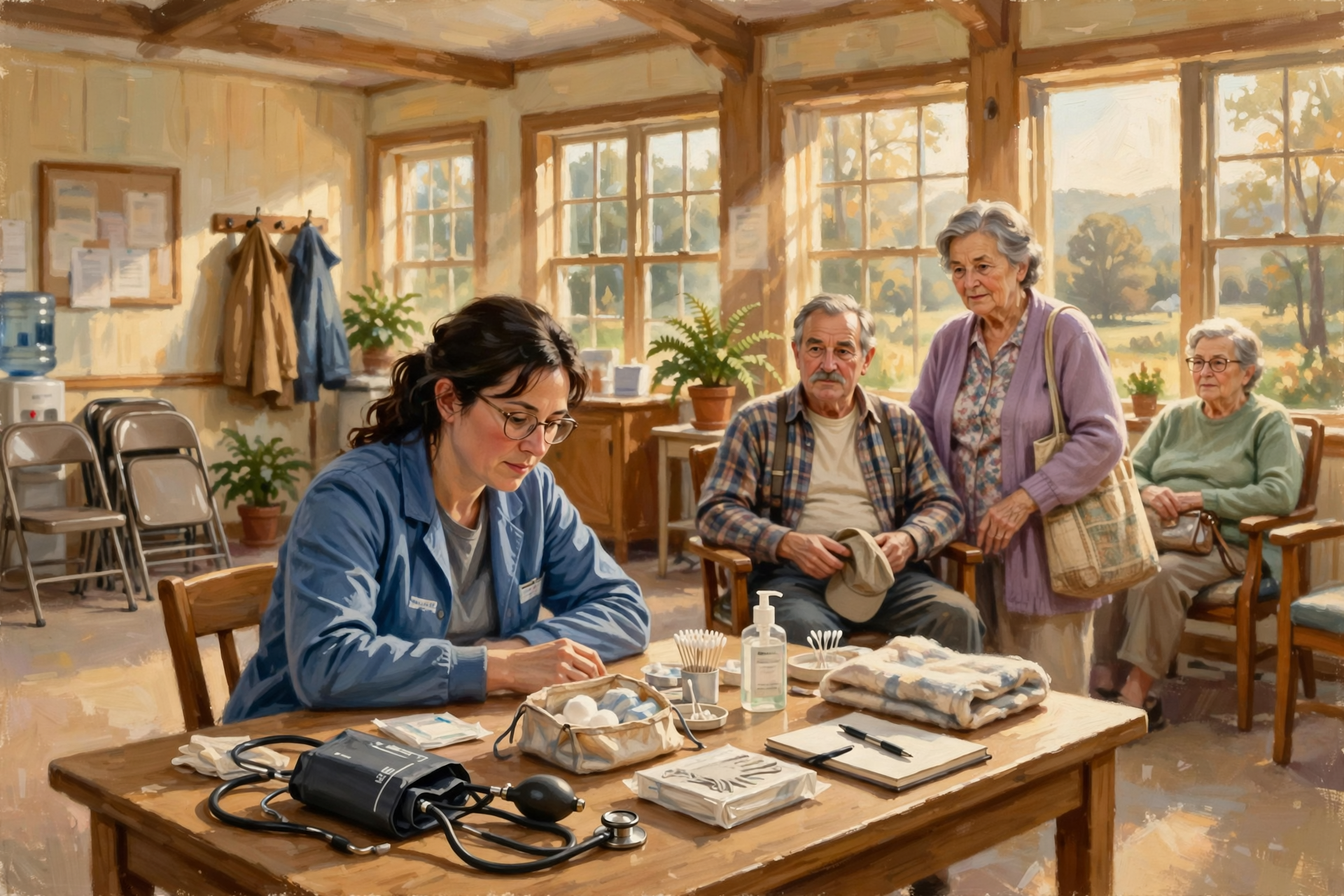 Illustration for 🚐 A Free Doctor Visit Comes to the Senior Center This Morning