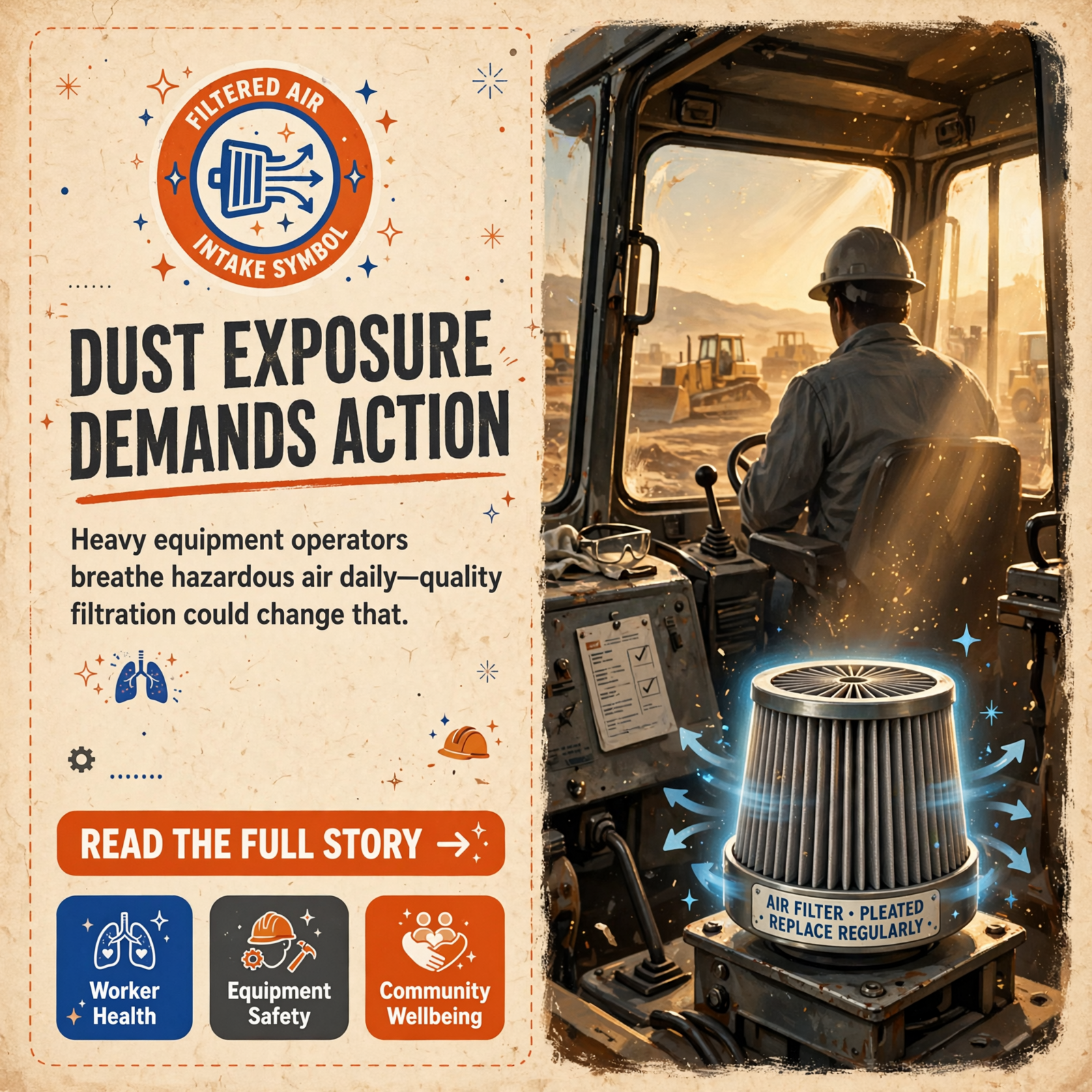 🛠️ Construction Workers Face Daily Dust Exposure – Here’s Why Cabin Air Filtration Matters — Featured Image Featured image for "🛠️ Construction Workers Face Daily Dust Exposure - Here's Why Cabin Air Filtration Matters"