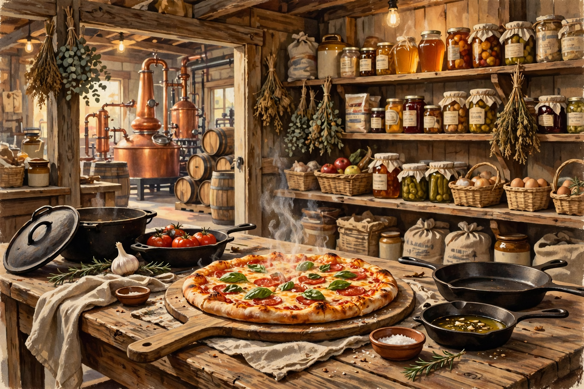 Illustration for 🍕 Pull Up a Chair: Rolling Oak Opens The Family Farmhouse Kitchen
