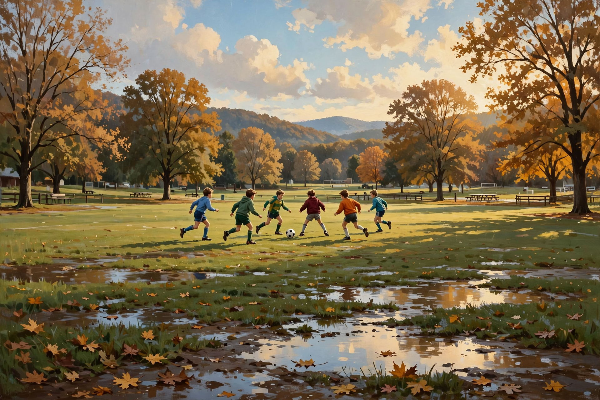 Illustration for ⚽ SYSA Soccer Still On After the Rain — 4-H Speech Month, Kids Market Signup and Scouts Monday Path