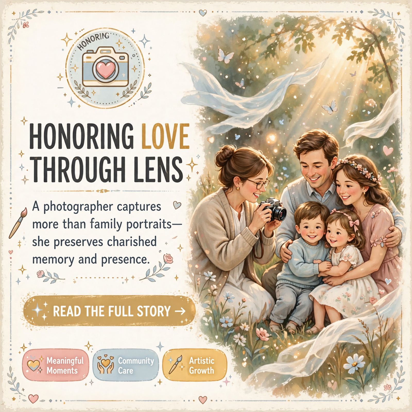 Featured image for "📸 Photographer Honors Lost Child in Meaningful Family Session"