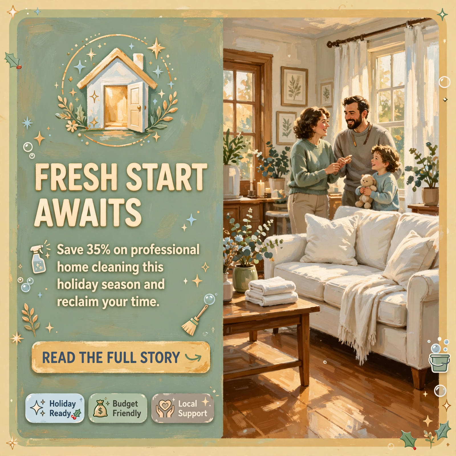 Featured image for "🏠 Cleaning Mothers Offers 35% Discount on Basic Home Cleans Through January in Chattanooga"