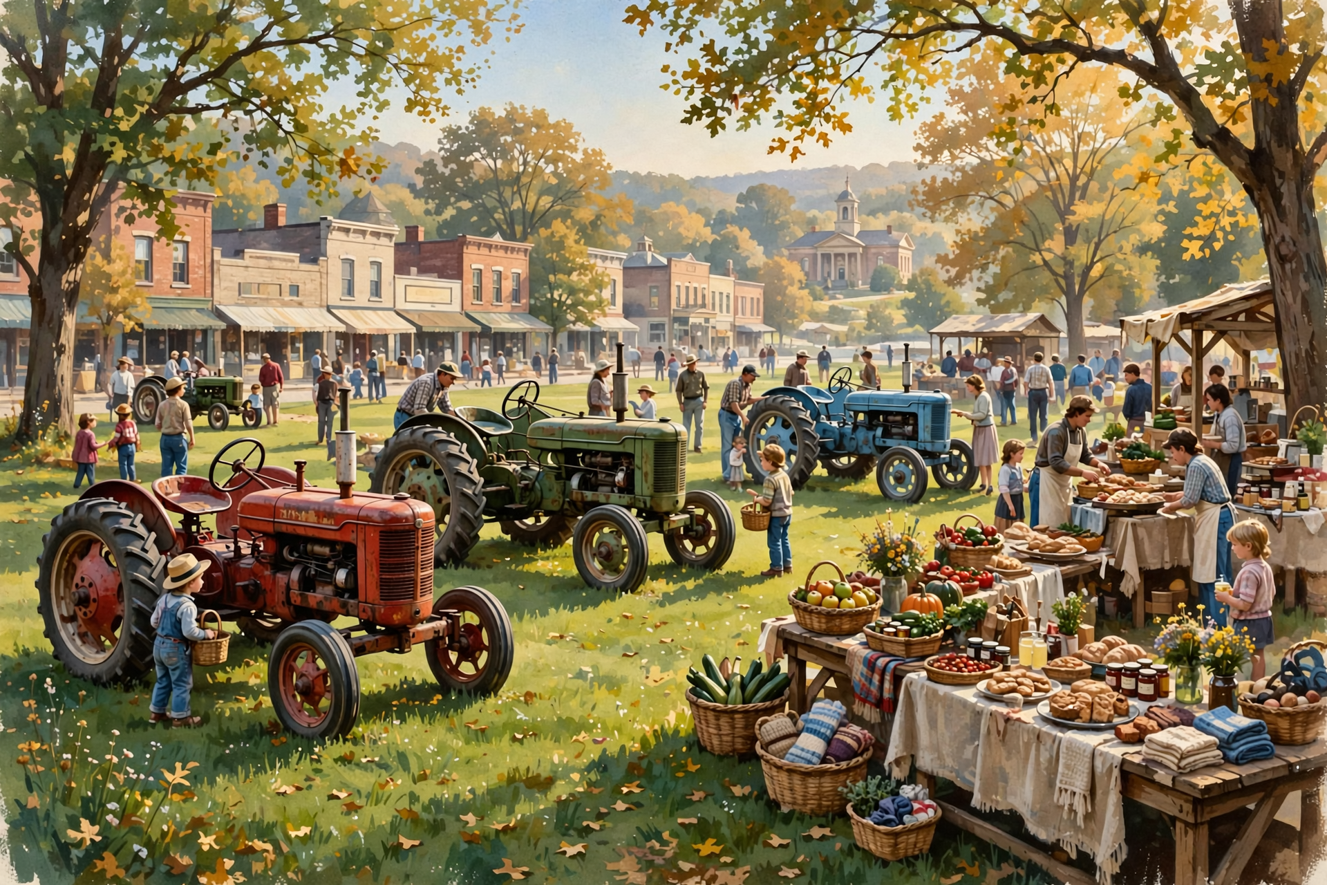 Illustration for 🚜 Sat.–Sun., Oct. 17–18: Free Tractors Downtown + Youth Vendors Saturday