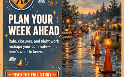 🚧 Monday’s Bridge Closure, Night Work on I-24 and One More Dry Afternoon: Your Roads & Commute Report