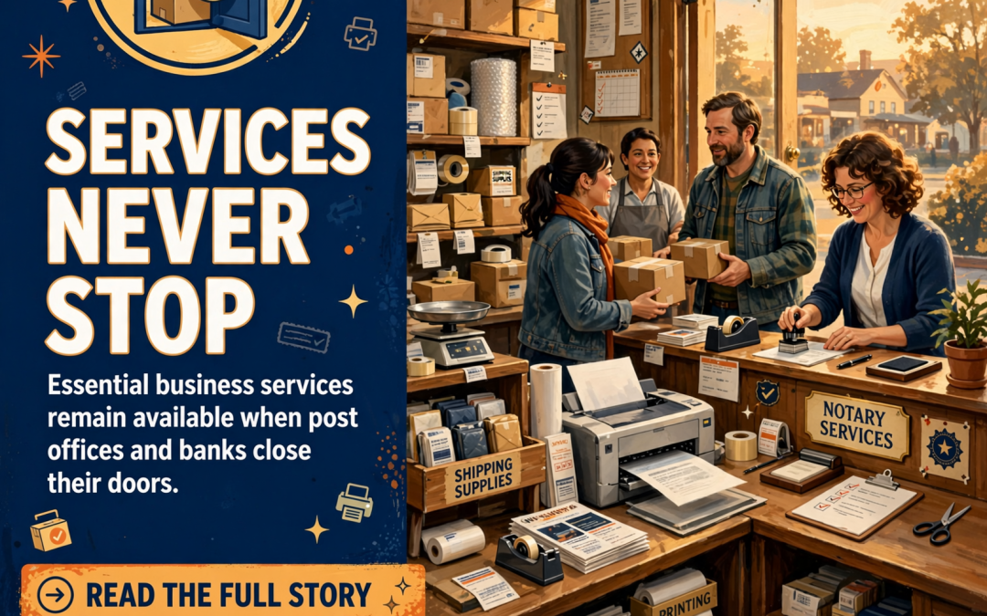 🚚 Ship-TN Open When Post Office and Banks Close – Here’s What You Can Still Do