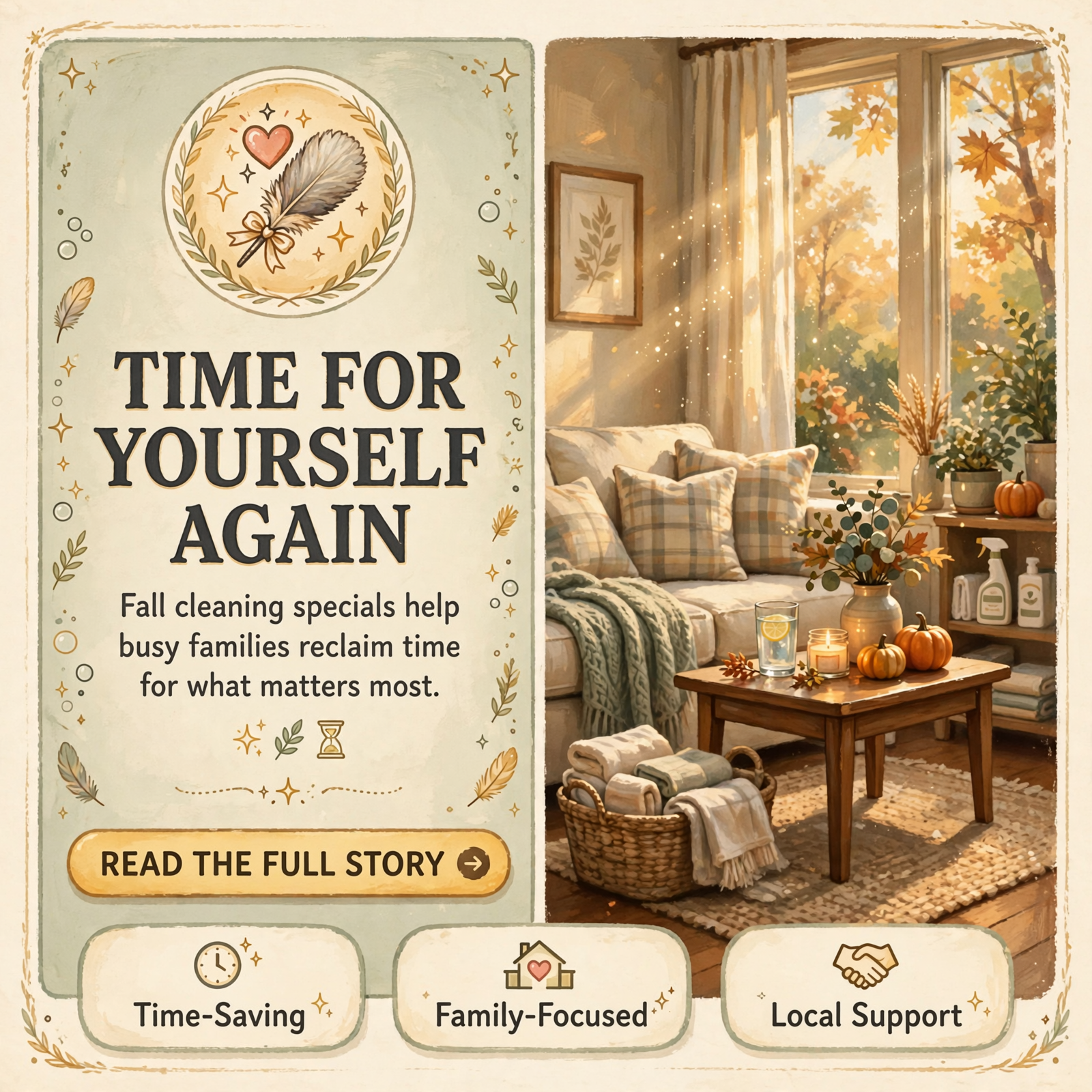 Featured image for "🏡 Busy Mom Cleaning Service Launches Fall Cleaning Specials"