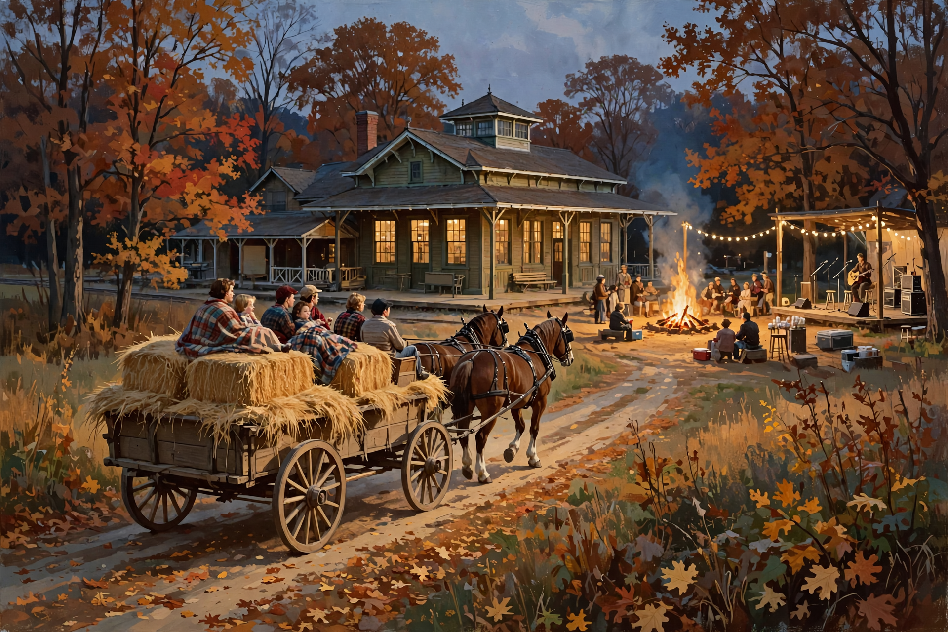 Illustration for 🚂 Hayrides, Bonfires and Optional Frights in Ringgold