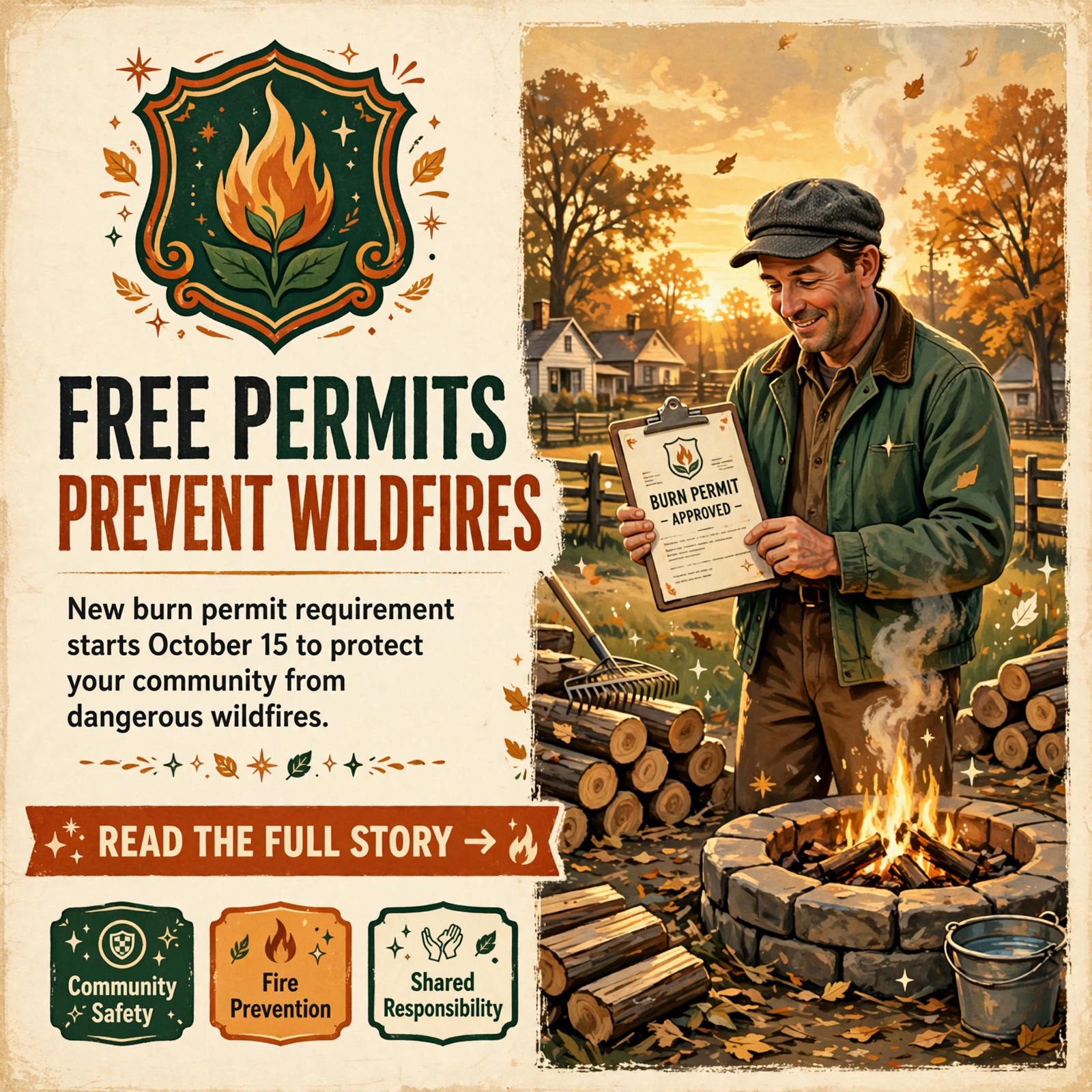 Featured image for "🔥 Free Burn Permits Required in Tennessee Starting October 15 - Here's What You Need to Know"