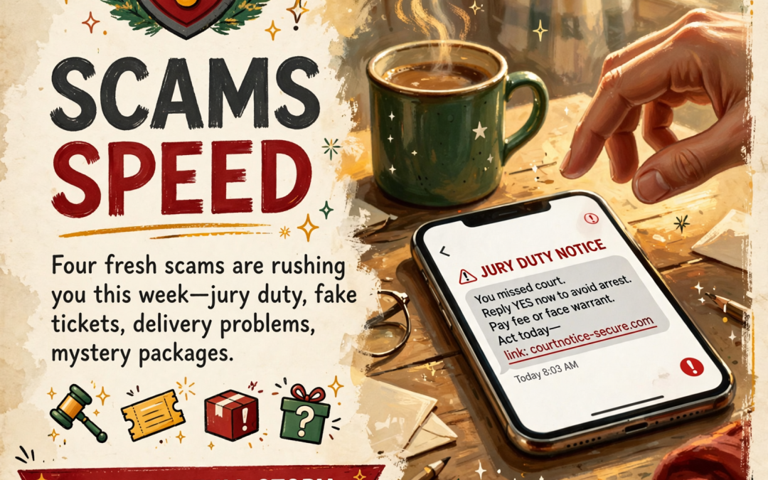 🚨 Jury Duty Calls, Fake DMV Texts and Mystery Packages: Your Scam Watch for This Week