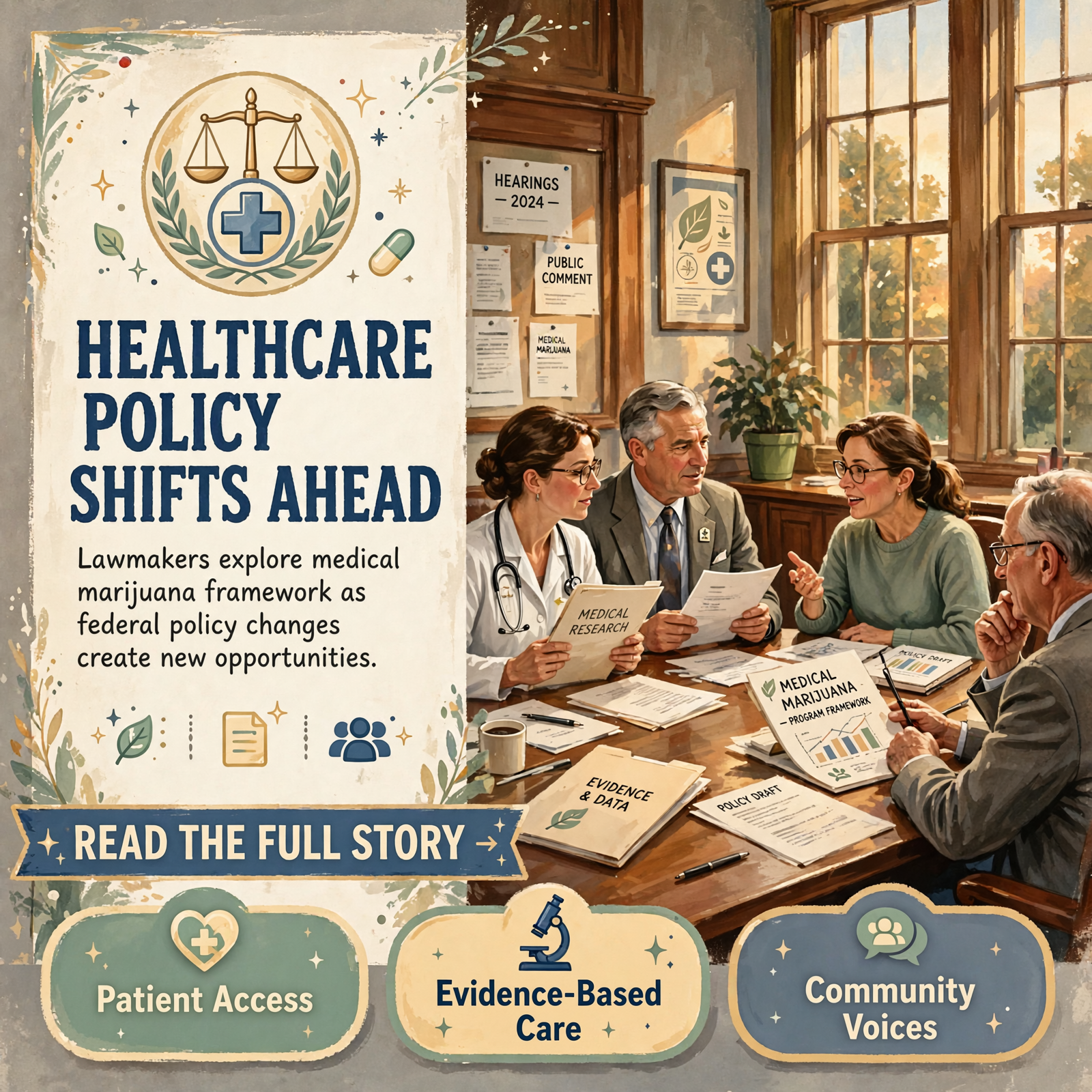 Featured image for "🏛️ Tennessee Lawmakers Examine Framework for Possible Medical Marijuana Program"
