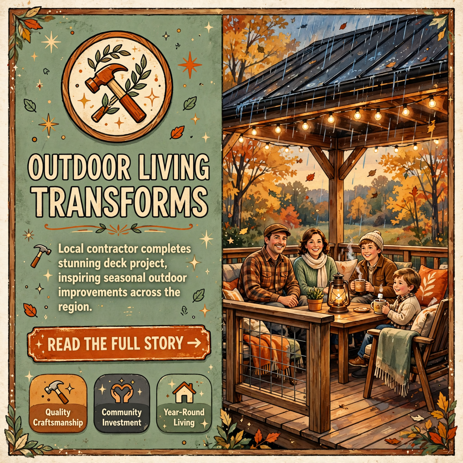 Featured image for "🏡 Sparta Contractor Completes Custom Deck and Overhang Project - Outdoor Living Expands Before Winter"