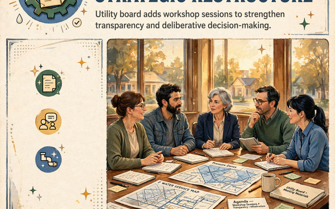 🔧 Utility Board Shifts to Workshop Meetings Before Monthly Gatherings