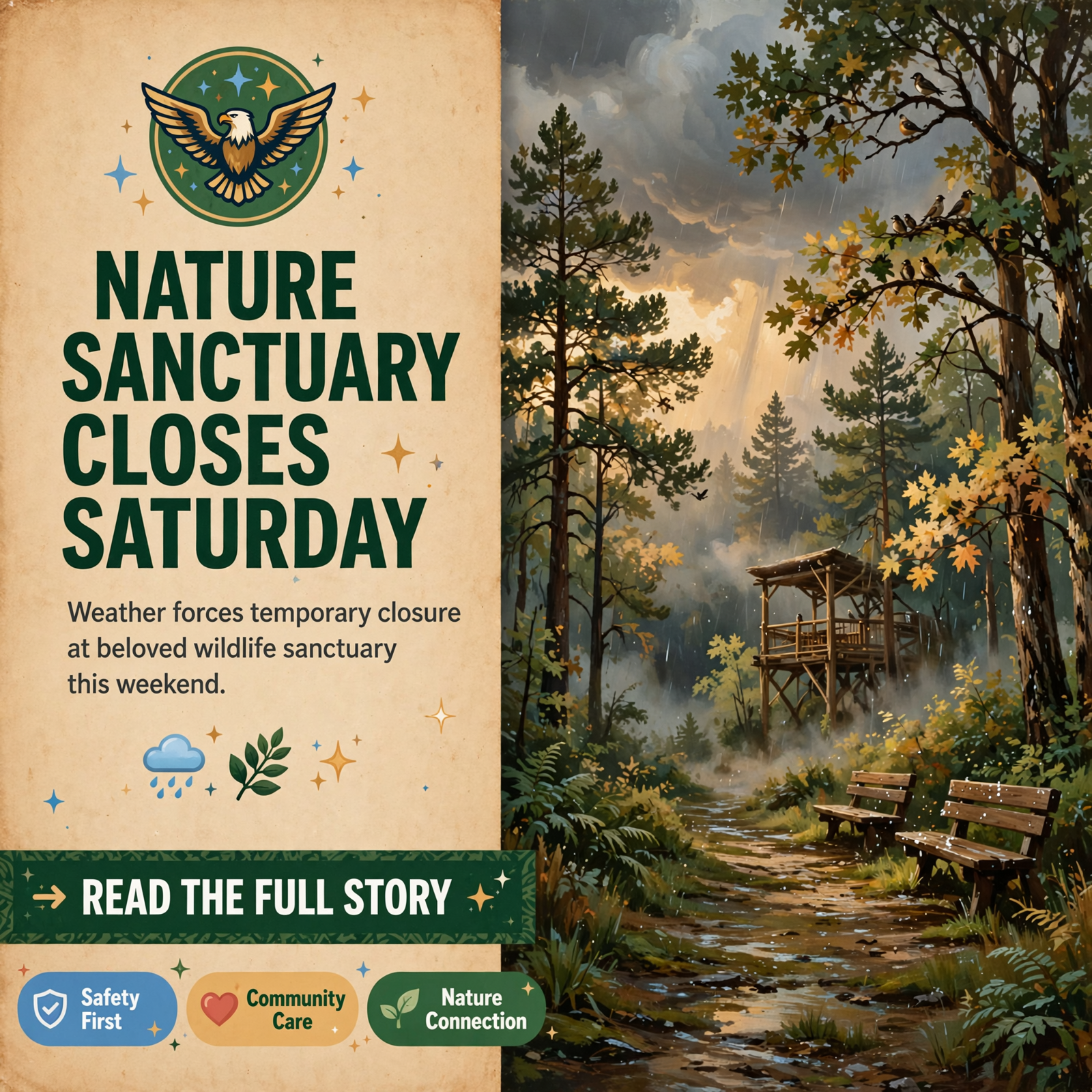Featured image for "🌦️ Audubon Acres Closes Saturday, October 10 Due to Weather System"