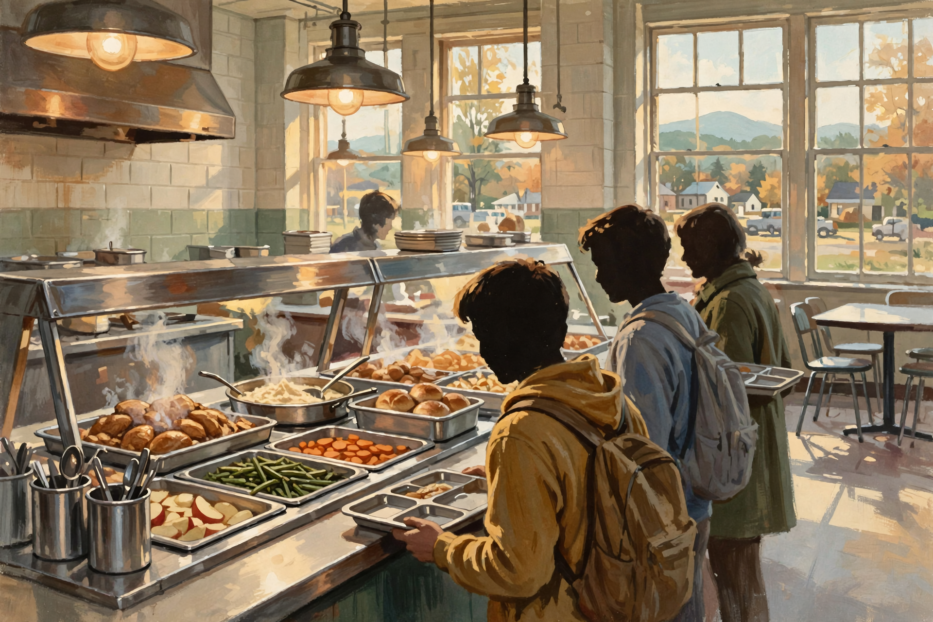 Illustration for 🍽️ It's National School Lunch Week, and the Lunch Line Is Free Here