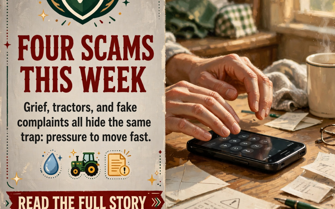 🚨 Funeral Home Calls, Fake Tractor Ads and BBB Impostors: Your Scam Watch for This Week