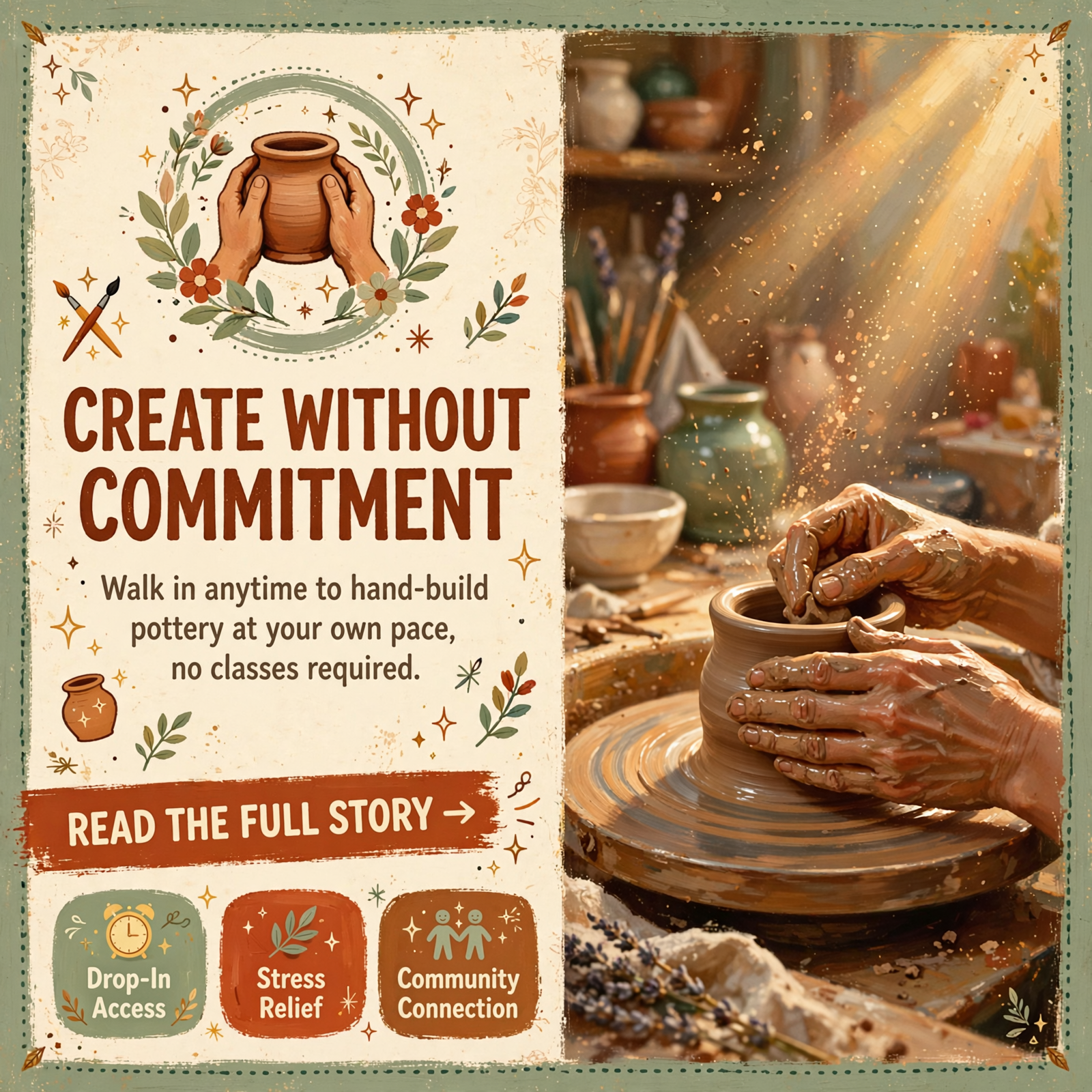 Featured image for "🎨 Drop In and Hand Build Pottery Anytime at Pottery Art Cafe in McMinnville"
