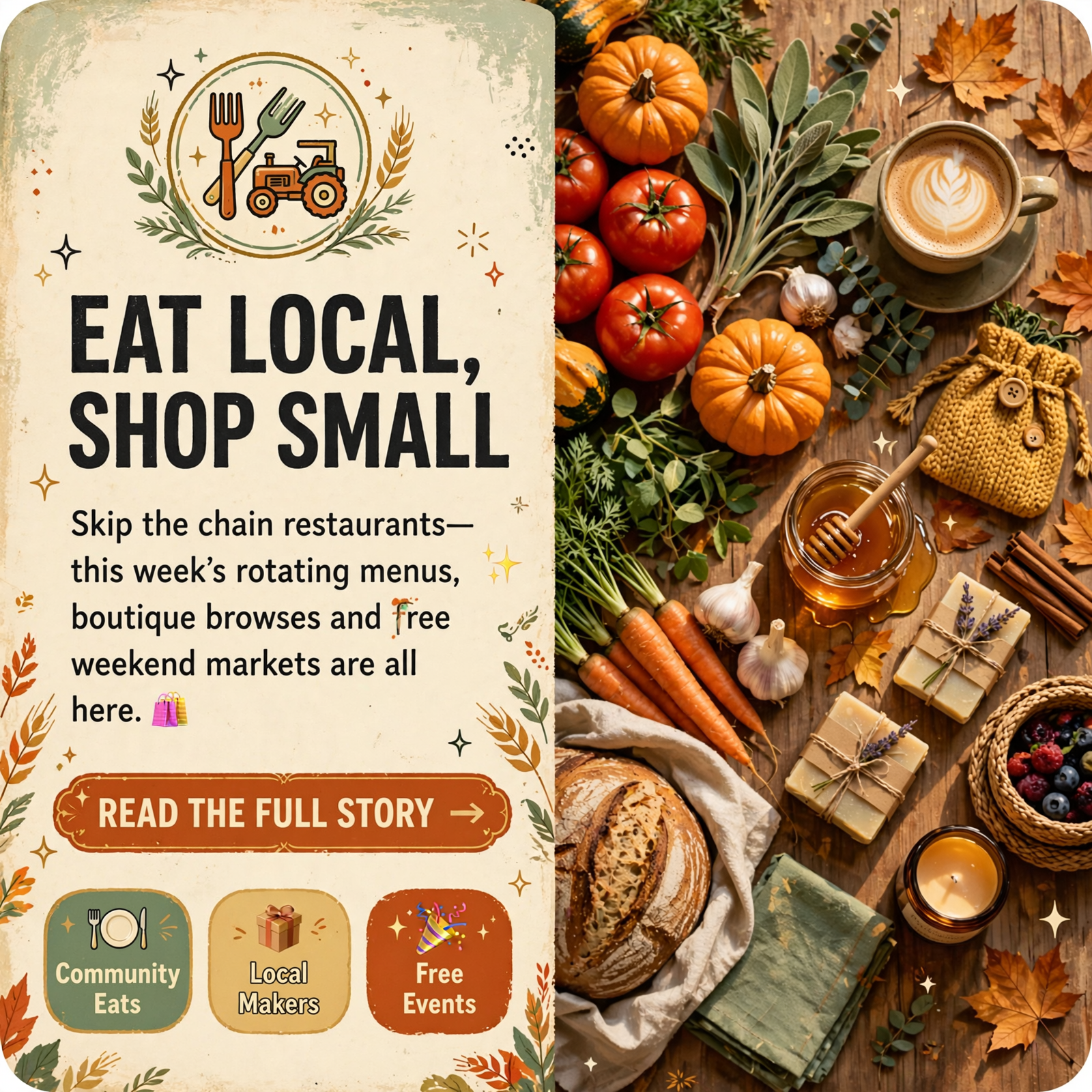 Featured image for "🍕 Farmhouse Kitchen Fri–Mon, Firefly Coffee Browse and Market Haul Day Oct. 17"