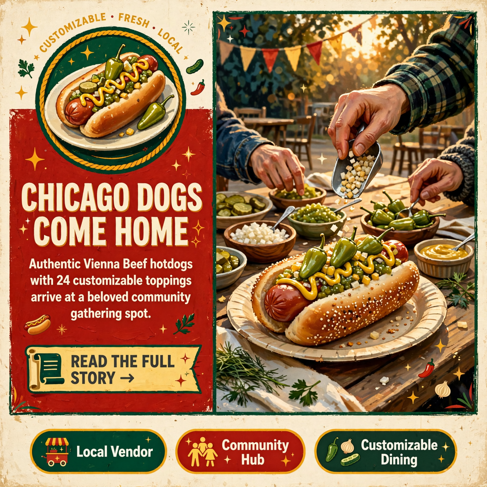 Featured image for "🌭 D&D's Hotdogs Brings Chicago-Style Dogs to Fairfield Glade's The Square on October 8"